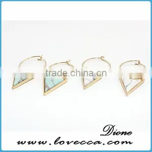 Fashion Importing Crystal Stones Drop Stud Earring Hooks Australia Gold Fashion Jewelry thumbnail-6