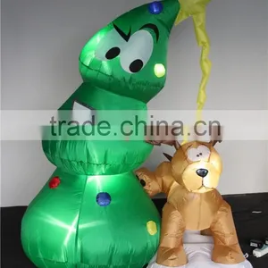 Inflatable Christmas Tree With Dog thumbnail-1