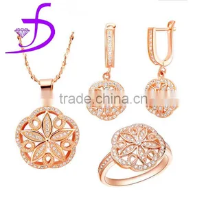 925 Silver Jewelry Set Cubic Rhoudium Platted China Factory Wholesale Jewlry Set thumbnail-1