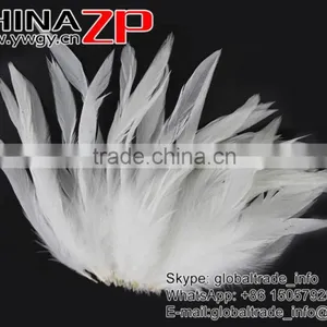 NO.1 Supplier ZPDECOR Bulk Sale Natural Bleached White Dyed Chicken Rooster Schlappen Feathers thumbnail-2