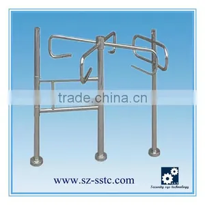304 Stainless Steel Half Height Manual Turnstile, Baffle Gate Turnstile thumbnail-1