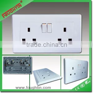 2gang Wall Switch Socket Plastic Plate Electrical Switches and Sockets thumbnail-1