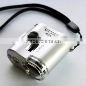 Portable 60X Lens Magnifier Loupes With 1UV LED Mini Microscope thumbnail-4