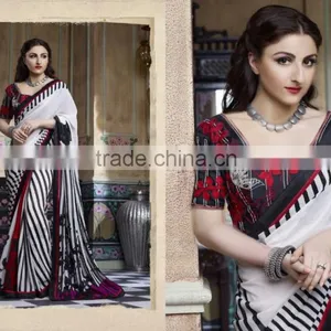 Designer Shiffon Lehenga Style Sarees thumbnail-3