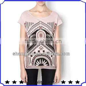 China Supplier Short Sleeve Fashion Tshirt Printing Design Customized thumbnail-1