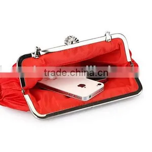 Womens Vintage Satin Envelope Evening Cocktail Party Handbag Evening Bag Wedding Party Handbag Clutch thumbnail-2