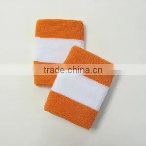 Terry Cotton Sports Wristband Sweatband in Stripe Pattern thumbnail-1