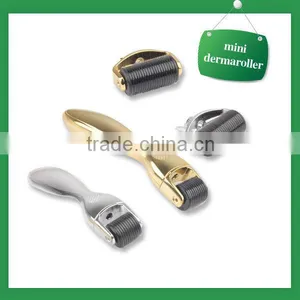 2016 New DRS Golden Micro Derma Roller 600 Needles Stainless Skin Micro Needle Roller for Anti Cellulite thumbnail-1
