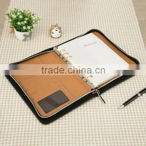 Soft Luxury PU Leather Business Meeting Organizer Notebook With Pen/card thumbnail-2