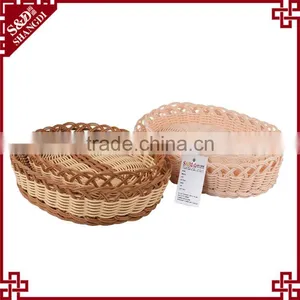 Hot Sale Plastic Woven Rattan Basket Food Bread Snack Display Stands Popcorn Box thumbnail-1