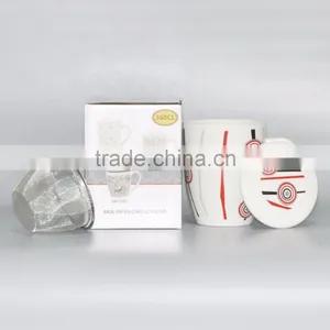 Ceramic Porcelain Coffee Mug With Filter and Lid thumbnail-5