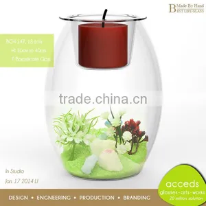 Custom 2014 Novelty Candle Holder Glass Tea Light Holder Goblets thumbnail-1