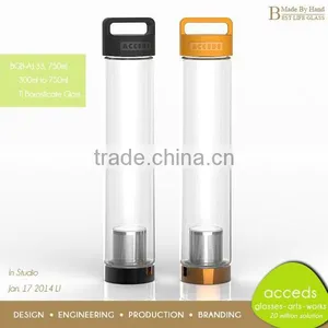 Cheap Unique Handmade Glass Tea Bottle With Filter thumbnail-3