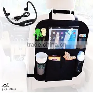 Automotive Kids Seat Back Organizer With Wireless Bluetooth Headset thumbnail-1