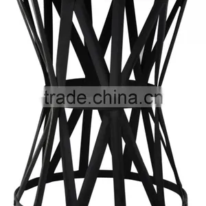 Black Iron Drum Table thumbnail-1