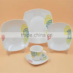 High White Ceramic Porcelain Dinner Set thumbnail-3
