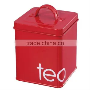 Colorful Metal Canister for Confectionery or Tea Storage in Kitchen Pantry or for Party Catering thumbnail-1