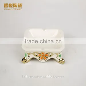 Smoking Clear Ashtray, Square Electroplating Ceramic Ashtray thumbnail-1