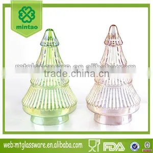 Colored Decorative Blwon Glass Christmas Tree thumbnail-1