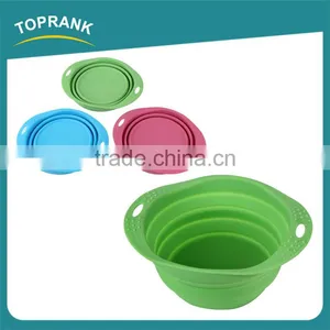 Wholesale Silicone Feed Dog Water Bowl Dog,Pet Travel Dog Food Bowl,Colored Bowl Feeder thumbnail-1