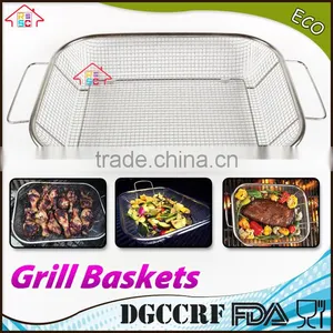 NBRSC BBQ Vegetable Stainless Steel Non-Stick Grill Basket Outdoor Cooking Grilling thumbnail-1