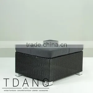 Kessler Wicker Ottoman - Outdoor Wicker Ottoman thumbnail-1