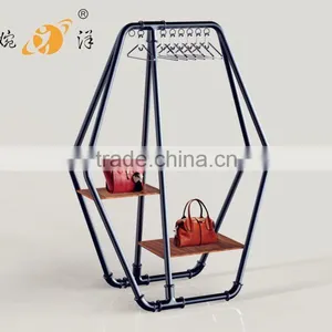 Custom Made Floor Standing Clothes Hanger Hat Stand Metal Clothes Display Rack thumbnail-1