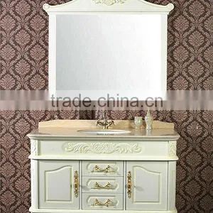 Bisini French Style Mirror Cabinets,White Color Vanities For Bathroom,Vintage Wood Bathroom Furniture Cabinets(BF08-4075) thumbnail-1