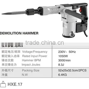 410mm 8.3J 1050W Power Portable Rock Demolition Jack Hammer Small Electric Hydraulic Concrete Breaker Hammer GW8284 thumbnail-2