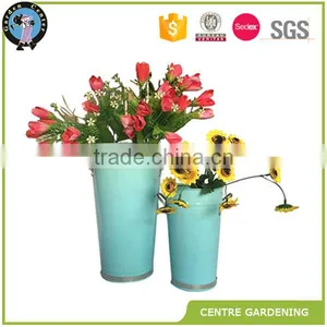 Galvanized Zinc Flower Bucket for Decor thumbnail-3