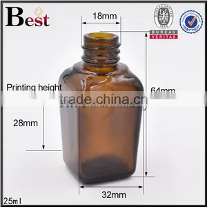 25ml 30ml Glass Bottle 30ml Amber Square Essential Oil Bottle With Sealed Cap thumbnail-5