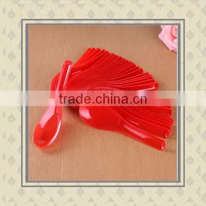 Custom Wholesale Cheap Plastic Red Soup Spoons for Home Party/OEM Hot Sell Cheap Plastic Spoons Manufacturer thumbnail-1