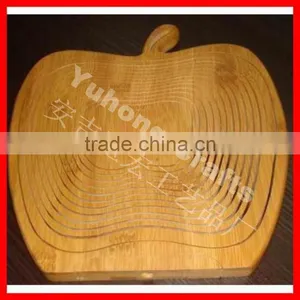 Apple Shape Bamboo Fruits Basket thumbnail-2