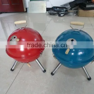 Small Portable 12" Inch Kettle BBQ Grill thumbnail-3