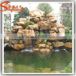 Artificial Waterfalls Fountain Outdoor Decoration Customized Fiber Glass Artificial Waterfall Fountain thumbnail-5