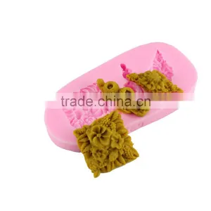 Silicone Fondant Cake Decoration Arts Tool DIY Chocolate Mold Mold 3 Even Square / Diamond Flower 1688 Agent thumbnail-3