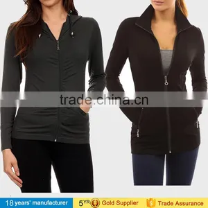 Women Autumn Sweater Thicken Embossed Print Pullovers Zipper Hoodie Moleton Coat thumbnail-1
