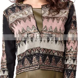 Domin Fashion Factory Wholesale Sequin Ladies Coats Pictures thumbnail-2