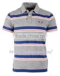 Mans Striped Polo Shirts, Short Sleeve, 65poly /35 Cotton thumbnail-4