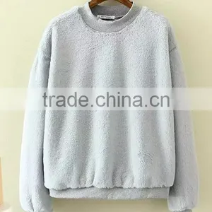 Runwaylover EY2334B New Style 2017 Ladies Fashion Pure Color Pullover Hoodie thumbnail-1