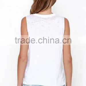 Soft Fabric Graphic Print Muscle Tank Tops Wholesale Women Sleevless Tank Top 2016 thumbnail-5