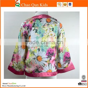 2017 Girls Flower Suncreen Cardigan Design Salwar Kameez for Children thumbnail-3