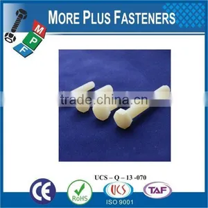 Made in Taiwan Quality Supplier Hex Head White Color Nylon Bolts Screw thumbnail-1
