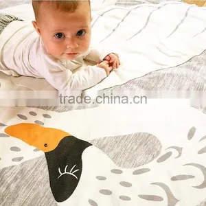 Cute Novel Children Bedroom Decoration Cotton Swan Baby Crawl Play Mat thumbnail-4
