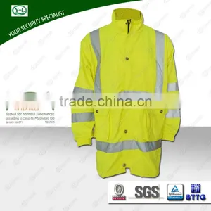 China EN20471 Cvc Cotton/polyester 60/40 Orange Reflective 3M High Vis Jacket thumbnail-6