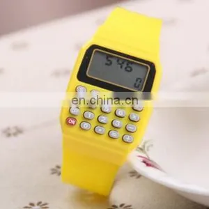2017 Fashion Digital Calculator With LED Watch Function Casual Silicone Sports For Kids Children Multifunction Calculating thumbnail-5
