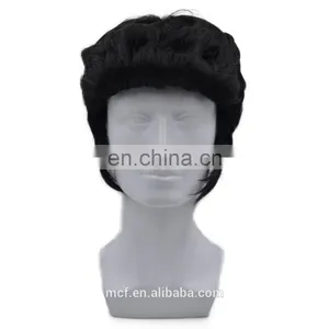 MCW-2355 New 2017 Synthetic Wig Black Short Straight Man Hair Wig Most Popular Singer Elvis Presley Cosplay Wig thumbnail-1