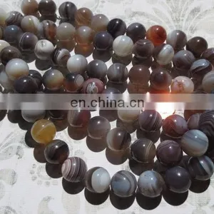 Botswana Agate 10mm Round Beads/Natural Agate Gemstone Beads Necklace/Natural Gemstone Beads Suppliers/Cheap Gemstone Beads thumbnail-1