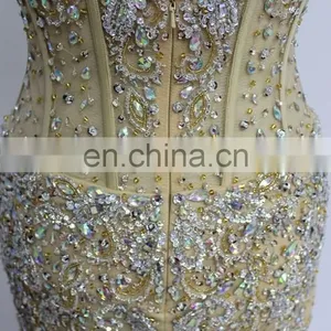 Latest Made in China Beaded Sexy Split Factory Wholesale Evening Dress thumbnail-5
