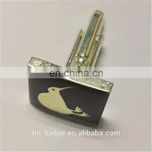Cufflink Manufacturer Custom Made Design Logo Imitation Enamel Cufflink For Mens Shirts thumbnail-1